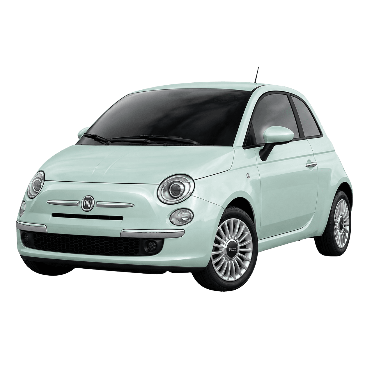 Fiat 500 compact hire car for easy local driving in Epsom